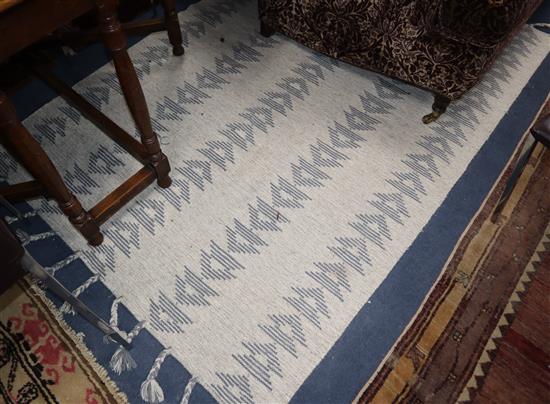 Two Kelim flat weave rugs, larger 185 x 128cm